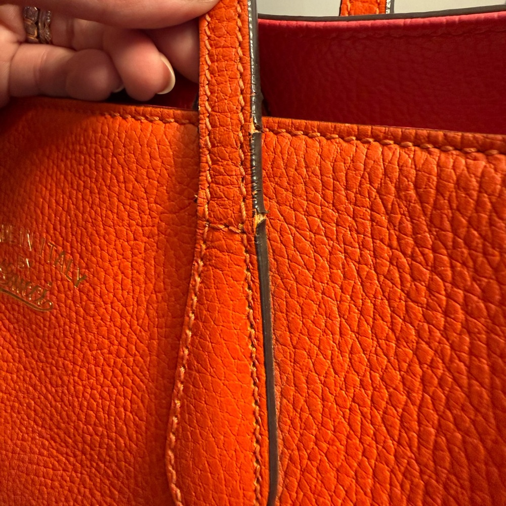 Gucci Orange Leather Tote with Pink Accent - Picture 15 of 16